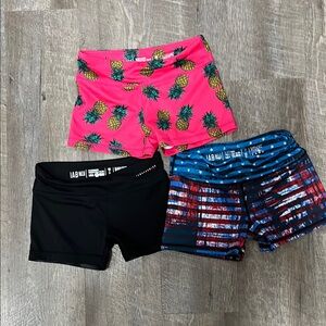 Girls workout shorts bundle